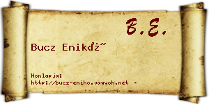 Bucz Enikő névjegykártya